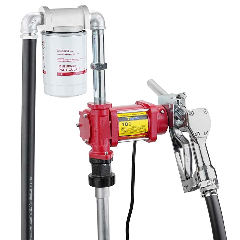 Kit pompa di trasferimento benzina carburante 12V con ugello